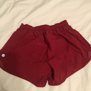 Dark Red Lululemon Shorts